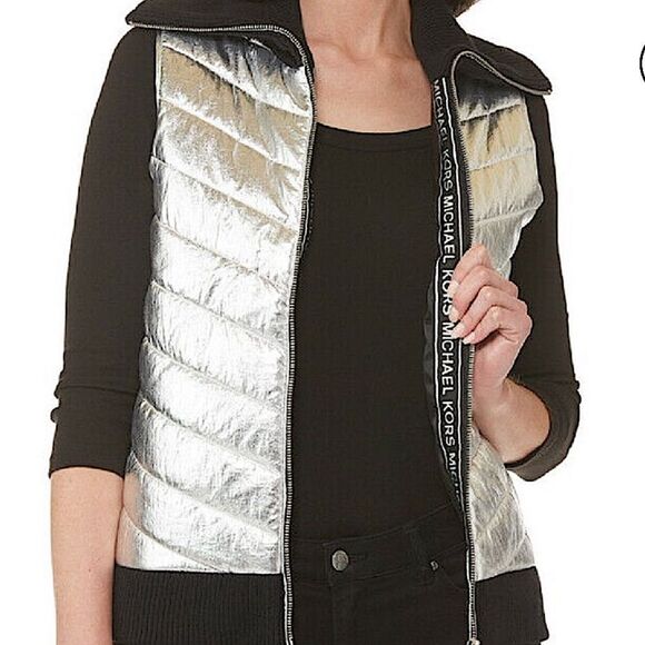 🔥Michael Michael Kors Sweater Back Puffer Vest! - Picture 4 of 12